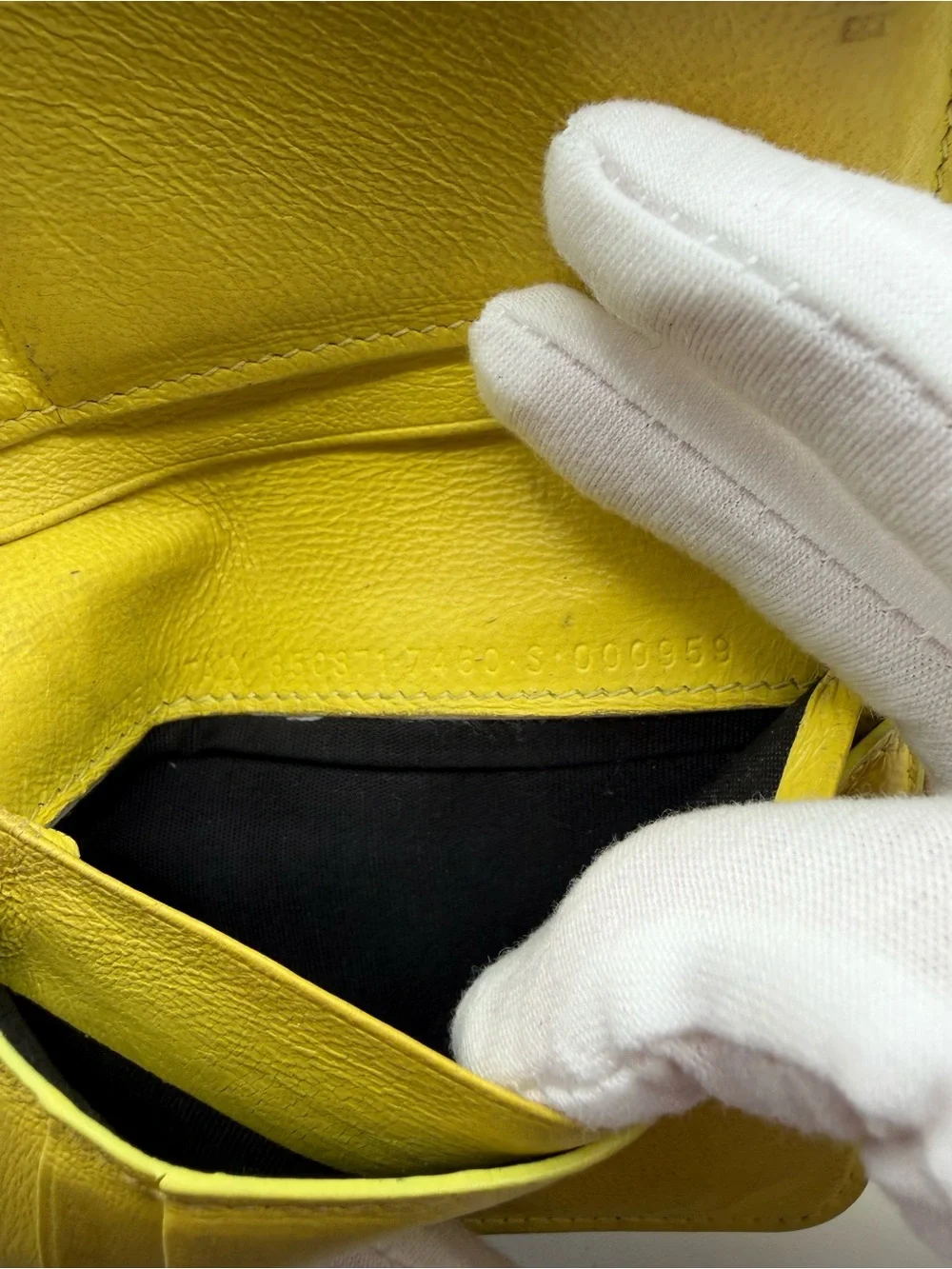 Balenciaga Pebbled Leather bi fold Wallet